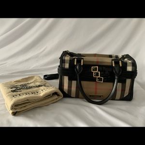 Authentic Burberry print bowling handbag